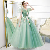 Dress 2023 New Elegant V-neck Party Prom Ball Gown Sweet Flower Vintage Quinceanera Dresses Plus Size