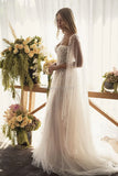 Bohemian Wedding Dress Off the Shoulder Beaded with Pearls Appliques Wedding Gown Boho Bridal Dress vestido de noiva