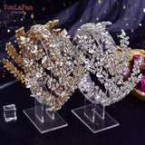 Luxury Wedding Headband Bride Tiara Hair Accessory Handmade Women Headpieces for Party Queen Bridal Crown Jewelry HP425