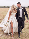 Sweetheart Neckline A-Line Wedding Dresses Sleeveless Princess Bridal Gowns Vestido De Novia