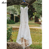 Lace Mermaid Wedding Dresses 2023 Sleeveless Spaghetti Straps Wedding Bridal Gowns Vestidos De Novia Custom Made