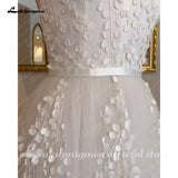 Boho Spaghetti Straps Lace A Line Beach Wedding Dress 2023 Wedding Gown for Bridal Open Back sukienki weselne damskie