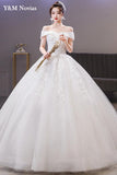 Sweetheart Boat Neck Style China Wedding Dress Vintage Lace Embroidery Pluse Size Vestidos De Novia Bride Gowns Marriage