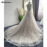 Vestido Boho Chic Wedding Dress Vintage Lace Appliques Zipper Back Bridal Gowns 2023 Vestido Largo Boda