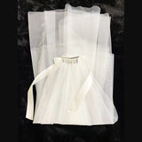 Made Simple White Wedding Veils For Women Wedding Two Layers Ivory Short Tulle Bridal Veil with Bow Wedding Accessories