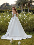 Sweetheart A-Line Wedding Dress Lace Applique Sleeveless Tulle Bridal Gowns Vestido De Novia