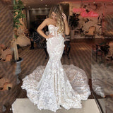 Wedding Dress Women Elegant Sweetheart Bridal Dress Applique Lace Boho Wedding Dress Vestidos de novia Custom 2023 Robe