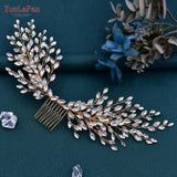 HP276 Rhinestone Wedding Comb Women Hair Accessories Bridal Hair Clips Head Jewelry for Party Bride Girl Headpiece