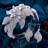 HP455 Wedding Headpiece Crystal Flower Bridal Hair Accessories Bride Headwear Pageant Crown Women Hair Ornament Jewelry