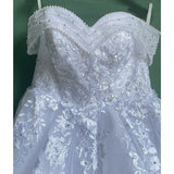 Off The Shoulder Wedding Dress Beading Sexy Arabic Bridal Gowns Ball Gown Princess Bridal Dresses