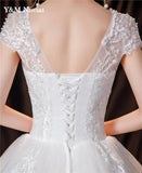 Ball Gown Sweetheart Off White Ivory Tulle Bridal Dress For Wedding Dresses with Sleeve 2023 Pearls Marriage Customer Made