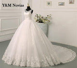 Novias Off Shoulder Plus Size V neck Wedding Dress 2023 New Vestido De Noiva Train or Floor Custom Made Bridal Tulle Mariage