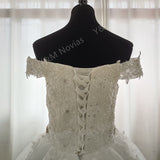 Novias Off The Shoulder Lace Wedding Dresses For France Women Court Train Bridal Gown Robe Mariage 2023 New Vestido De Noiva