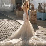 Wedding Dress Shining Organza With Embroidery Slim-line Ball Gown Strapless Sleeveless Bridal Dress Bow Robe De Mariee