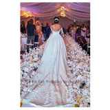 Luxury Women Lace Decal Mermaid Wedding Dress Sexy Off Shoulder Dubai 2023 Premium Gown De Mariée Plus Size Customized