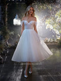 Sweetheart Wedding Dress Off The Shoulder Short Sleeve A-Line Princess Prom Party Gowns Vestido De Novia For Women