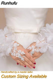 New Lace Bride Wedding Gloves High-end Hand Sewn Diamond Finger Wedding Gloves Wedding Accessories Mariage