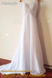 De Noiva Boho Wedding Dress Beach Wedding Dresses Sleveless V Neck Simple Bridal Dress Robe De Soiree