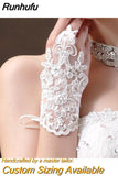 New Lace Bride Wedding Gloves High-end Hand Sewn Diamond Finger Wedding Gloves Wedding Accessories Mariage