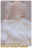 Vintage Shiny Wedding Dress 2023 New Long Train Bride Dress Big Beading Ball Gown Wedding Dresses Plus Size