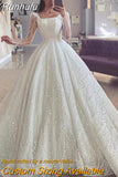 Wedding Dress Vintage With Organza Ball Gown Boat Neck Sleeveless Lace Bride Gowns Appliques Back Lace Uprobes De Mariée