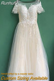 New O Neck Wedding Dress With Sweep Train Shining Sequins Lave Bridal Ball Gown Plus Size Custom Made Vestido De Noiva