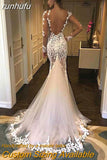 Sleeves Lace Mermaid Wedding Dress Scoop Gelinlik Vestido De Noiva Court Train White Long Bride Dresses trouwjurk