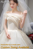 Off The Shoulder Light Wedding Dress 2023 New Bridal Dress Ball Gown Tulle Wedding Dress