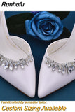 HX39 2pcs Rhinestones High Heel Buckle Decoration Women Bride Shoes Clips Charm Wedding Shoes Buckle Shoe Crystal Clip