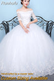 Dress 2023 New Arrival Flowers Butterfly Gelinlik Embroidery Lace Boat Neck Princess Wedding Gowns Vestidos De Novia