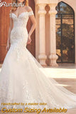 Wedding Dress Off The Shoulder Vintage Organza With Lace Embroidery Bride Gowns Back Zipper Ball Gown Robe De Mariee