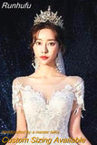 New O Neck Wedding Dress With Sweep Train Shining Sequins Lave Bridal Ball Gown Plus Size Custom Made Vestido De Noiva