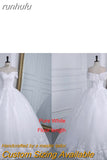 Shoulder Appliqes Pearls Wedding Dress Plus Size Vestido De Noiva 2023 Long Train Bridal Dresses Gowns Tulle Mariage