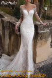 Detachable 2 In 1 Wedding Dress Embroidered Lace On Net With Train O-neck Sleeveless Vintage Bride Gowns Vestido De Novia