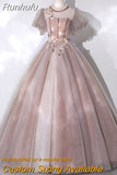 De Bal 2023 Sweet Quinceanera Dresses O Neck Short Sleeve Ball Gown Colorful Vestidos De 15 Anos Quinceanera 2023